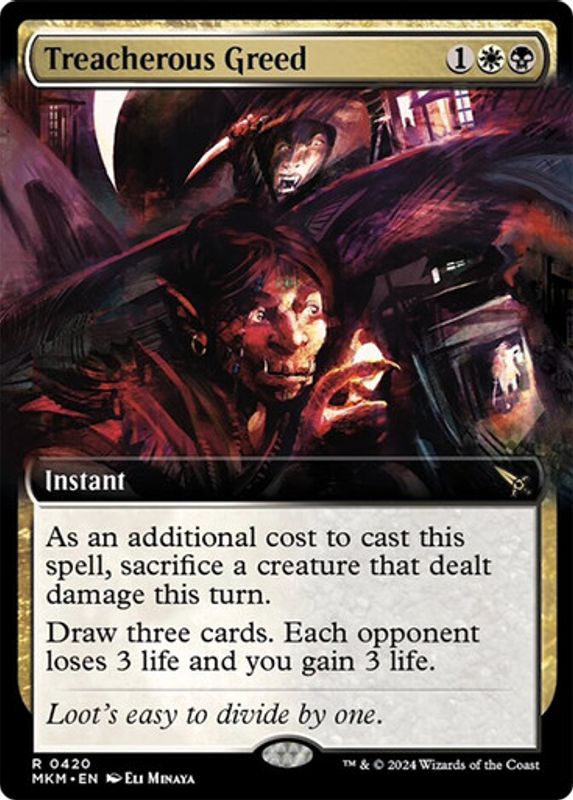 Treacherous Greed (Extended Art) (Foil)