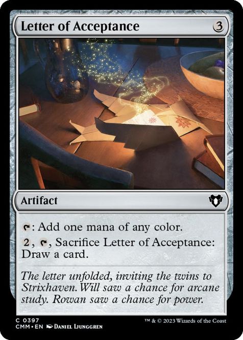 Hovedbilde Letter of Acceptance