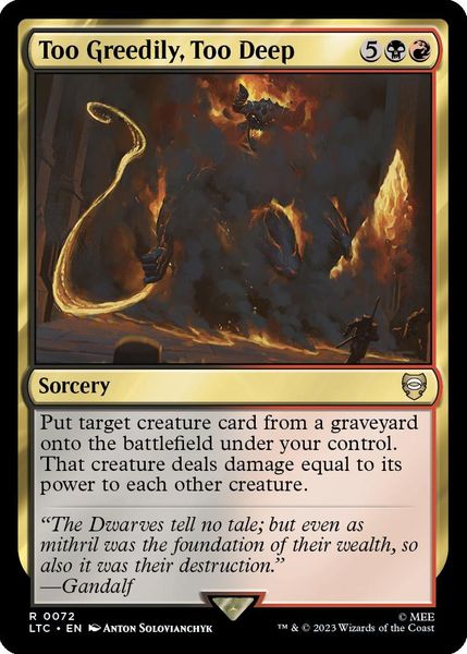 Hovedbilde Too Greedily, Too Deep
