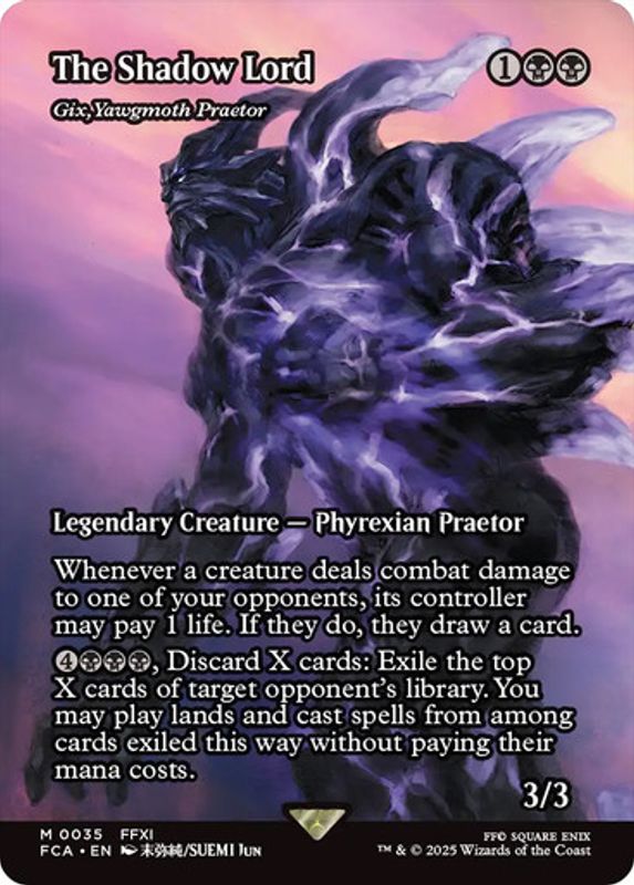 Gix, Yawgmoth Praetor (The Shadow Lord) (Borderless)