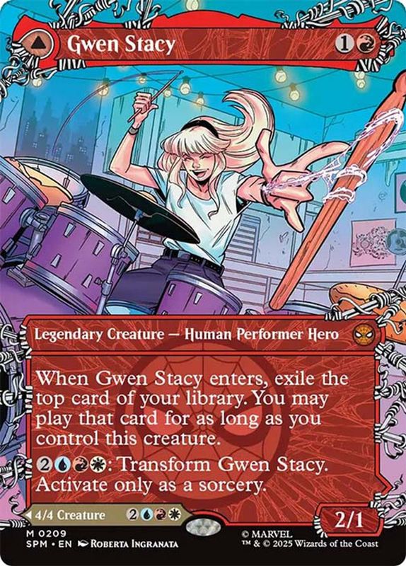 Gwen Stacy // Ghost-Spider (#209) (Borderless) (Foil)