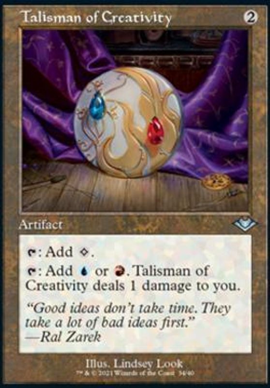 Talisman of Creativity (Foil Etched Retro Frame)
