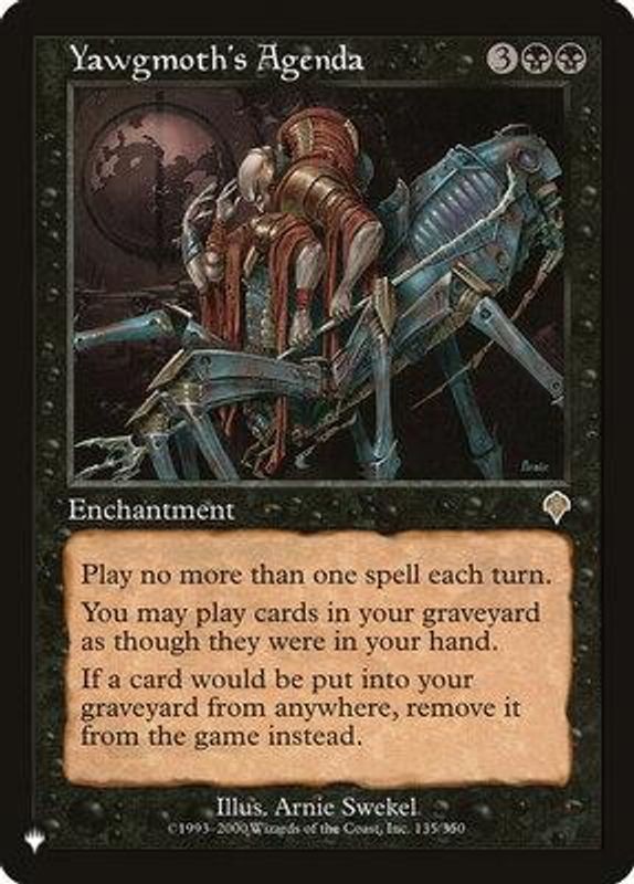 Yawgmoth's Agenda (Invasion)