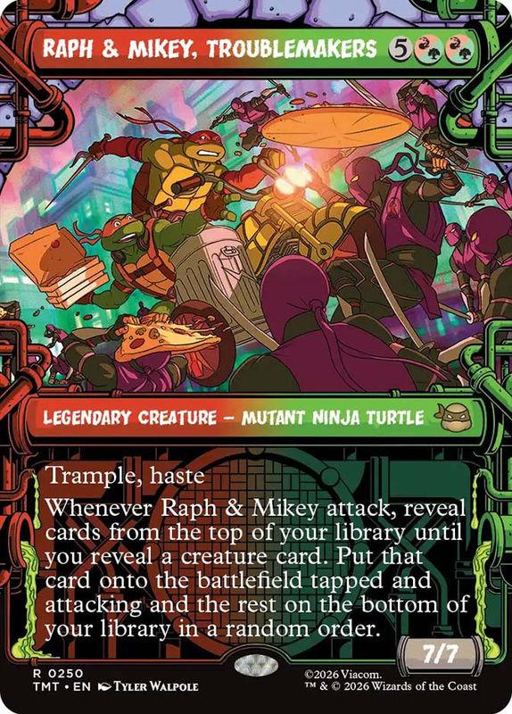 Raph & Mikey, Troublemakers (Showcase) (Foil)