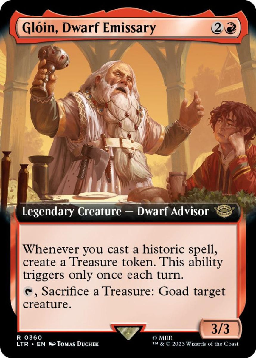 Gloin, Dwarf Emissary (Extended Art) (foil)